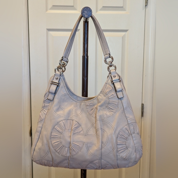 Coach Handbags - Coach Madison Embellished Leather Op Art Maggie Style 16504 Shoulder Bag EUC